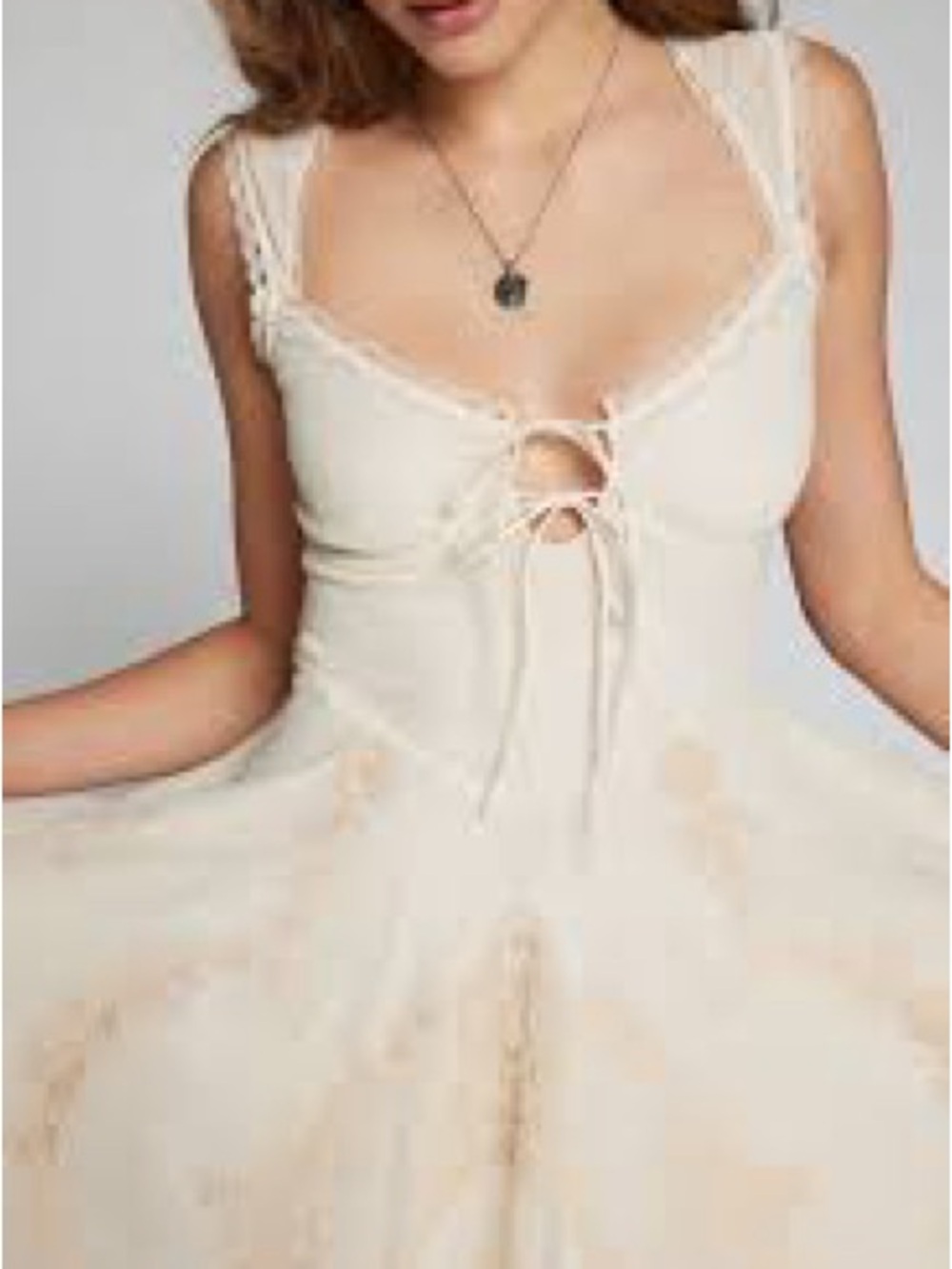 NWT Kimchi Blue Cream Delanie Corset Dress Size: Large - Picture 2 of 6